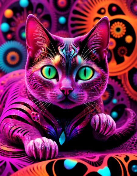Fractangles Crimson   cat made out of fractangles in a fractal bed <lora:Fractangles_-_Flux:1>âââ
