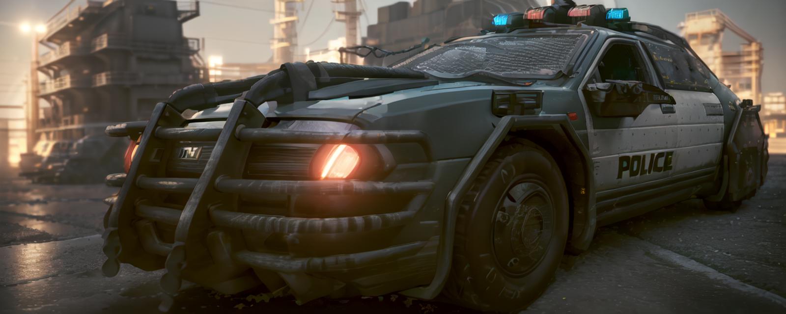 Cyberpunk 2077 NCPD Car (Hella EC-H I860 Enforcer) image by ehowton