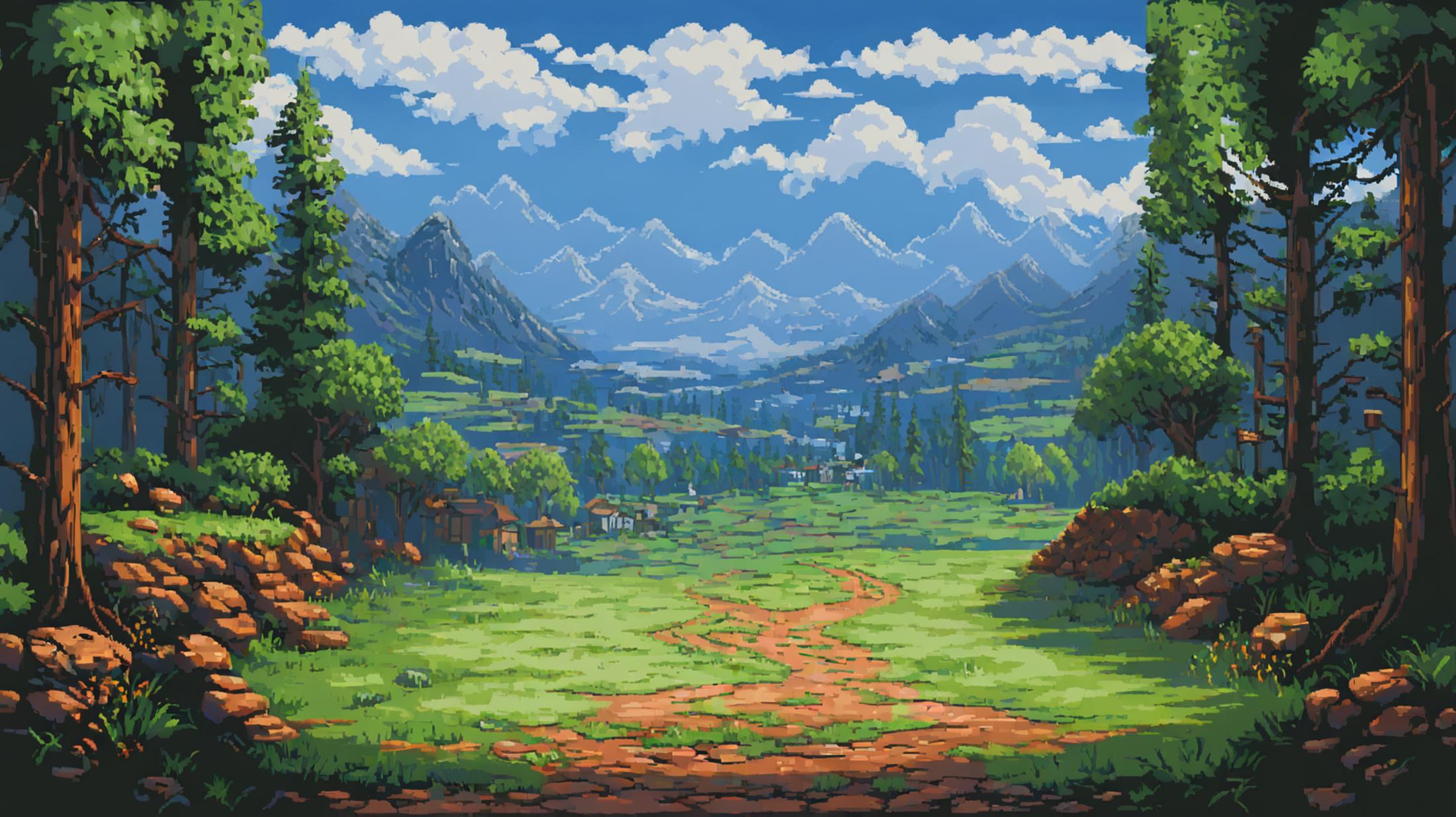 16-bit pixel art backgrounds image by AdrarDependant