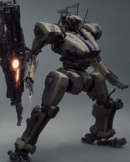 best quality,masterpiece,highly detailed,ultra-detailed,1girl,   <lora:AC6:1>
ac6, solo, android,robot,mecha, 
one eye,glowing eye, mechanical arms, black gloves, sunglasses, huge airplane wings,glowing sword, 
holding gun, looking ahead, mecha, military, no humans, non-humanoid robot, robot, science fiction, solo, weapon ,assault rifle, fighting stance, dynamic pose, backpack,helmet
bulletproof vest, glowing eye, full armor,  <lora:more_details:1>, unreal engin 5,octane render,(2D:1.2), digital painting, artstation, concept art, smooth, sharp focus,art by ross tran and greg rutkowski and alphonse Mucha and  Bak Karol