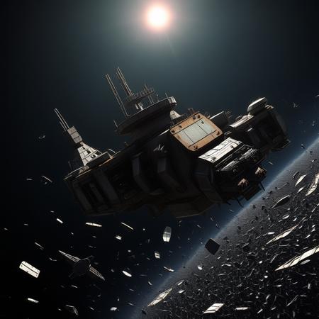 SPACESTATION AND DEBRIS 🌌 BY STX V1