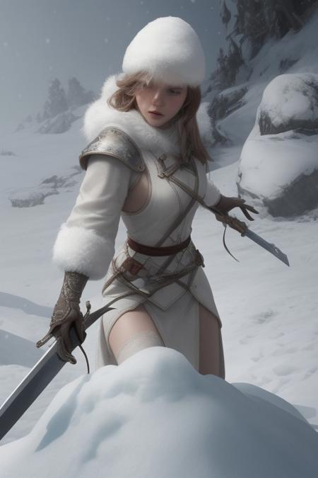 (HD, masterpiece, best quality, ultra detailed), pg-rated, a sword made out of fr0stwrld, snow, ice, add-detail-xl<lora:Fr0stWrld-v10.safetensors:1.0:1.0> <lora:add-detail-xl.safetensors:0.8:0.8>