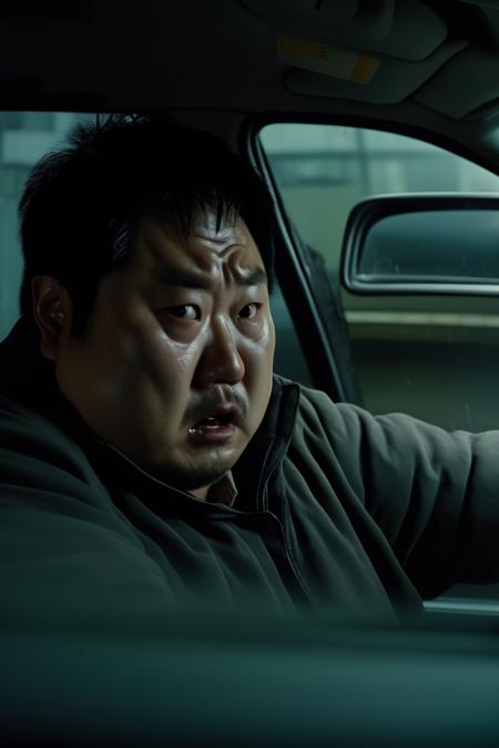 <lora:Director Bong Joon-ho style:1>Director Bong Joon-ho style - cinestill medium shot of a chubby asian man inside car, in the style of horror film, experimental cinematography, cinematic stills, cinematic scenes, intricate detail, photorealism, photorealistic, ultra real, photorealism hyper realistic, subtle lighting contrasts, intricate storytelling, playfully intricate, exacting precision, cinematic sets, nikon d850, human connections,