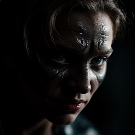 cinematic film still of  <lora:symbiote style 1.5:1.2>
a close up of a person with a creepy face symbiote style, shallow depth of field, vignette, highly detailed, high budget, bokeh, cinemascope, moody, epic, gorgeous, film grain, grainy