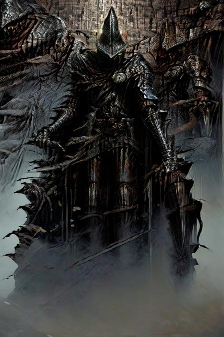 score_9, score_8_up, 8, score_7_up, solo,  
fantasy style, masterpiece, 8k, dynamic pose, 20 y.o, <lora:Fantasy_Classes_SD:1>,
(Dungeons and Dragons) Thorough, analog style, eye focus, highest quality, (highly detailed skin), full body, photo of a exquisitely beautiful,
BREAK
This is a highly detailed digital illustration depicting a medieval knight in full armor. The knight stands in a commanding pose, facing forward with a serious expression. He wears a gleaming silver helmet adorned with intricate designs and metal glowing halo attached to it top, suggesting supernatural or magical powers. The helmet covers his face, with only a hint of his determined gaze visible. The knight's armor is a mix of silver and blue, with ornate gold accents and intricate patterns. The chest plate is embossed with a stylized emblem, and the shoulder pauldrons feature similar designs. The armor is reinforced with metal rivets and has a smooth, polished finish. The knight's attire includes a dark blue tunic with a brown belt cinched around his waist, adding a touch of contrast to the metallic armor. The background is a gradient of gray clouds, suggesting a stormy or mystical atmosphere. The lighting is soft yet directional, highlighting the knight's armor and giving it a three-dimensional appearance
BREAK
oil painting, BadDream, negative_hand, NEG_EMBED_STABLE_YOGI_V3, FastNegativeV2, AissistV2
(detailed:1.3), (sharp focus:1.1), medieval style, (expressive face:1.2),,