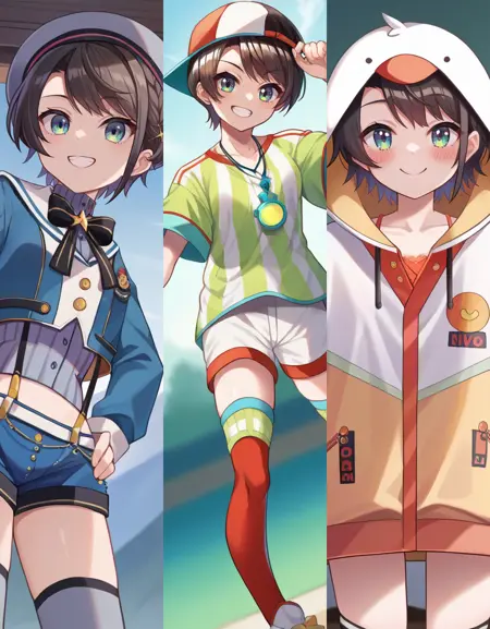 Oozora Subaru [PonyXL] 9 outfits (Hololive)