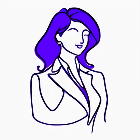 Minimalist Line Drawing with Color