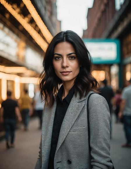 cinematic photo Mid-shot portrait of a beautiful ((ohwx woman)) in his 30s with perfect skin, candid street portrait in the style of Martin Schoeller award winning, Sony a7R    <lora:emeraudetoubia_dh128_v1:1> . 35mm photograph, film, bokeh, professional, 4k, highly detailed