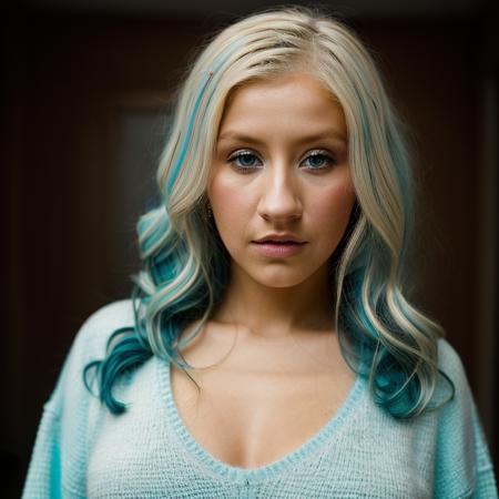 <lora:cr1st1n4:1>, Realistic photo of a beautiful cr1st1n4 woman, 1girl, solo, long hair, breasts, looking at viewer, blue eyes, (((blonde hair))), simple background, upper body, sweater, lips, traditional media, realistic, soft lighting, professional Photography, Photorealistic, detailed, RAW, analog, sharp focus, 8k, HD, DSLR, high quality, Fujifilm XT3, film grain, award winning, masterpiece