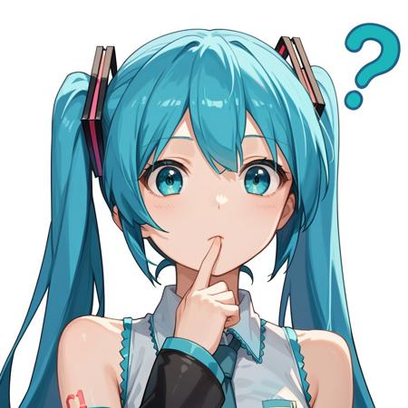 Confused looking anime girls with interrogation marks on their heads V1