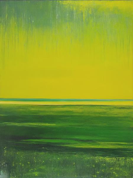 <lyco:PeterDoig:1.0> and less yellow in the style of Peter doig