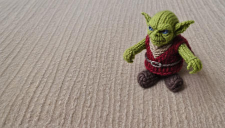 <lora:dungeons_and_dragons_xl_v2:0.3> <lora:Yarn_XL-000014:0.6> a knitted  goblin, In a knitted d&d dungeon