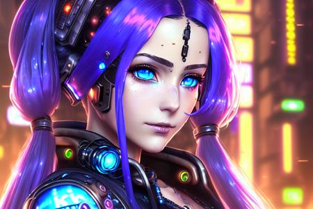 (8k), (an extremely  beautiful (cyberpunk fantasy girl:1.45))