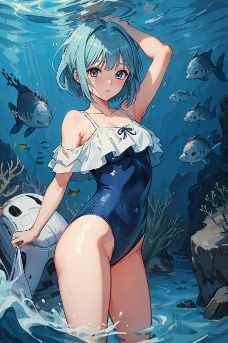 Deep Sea Girl Background