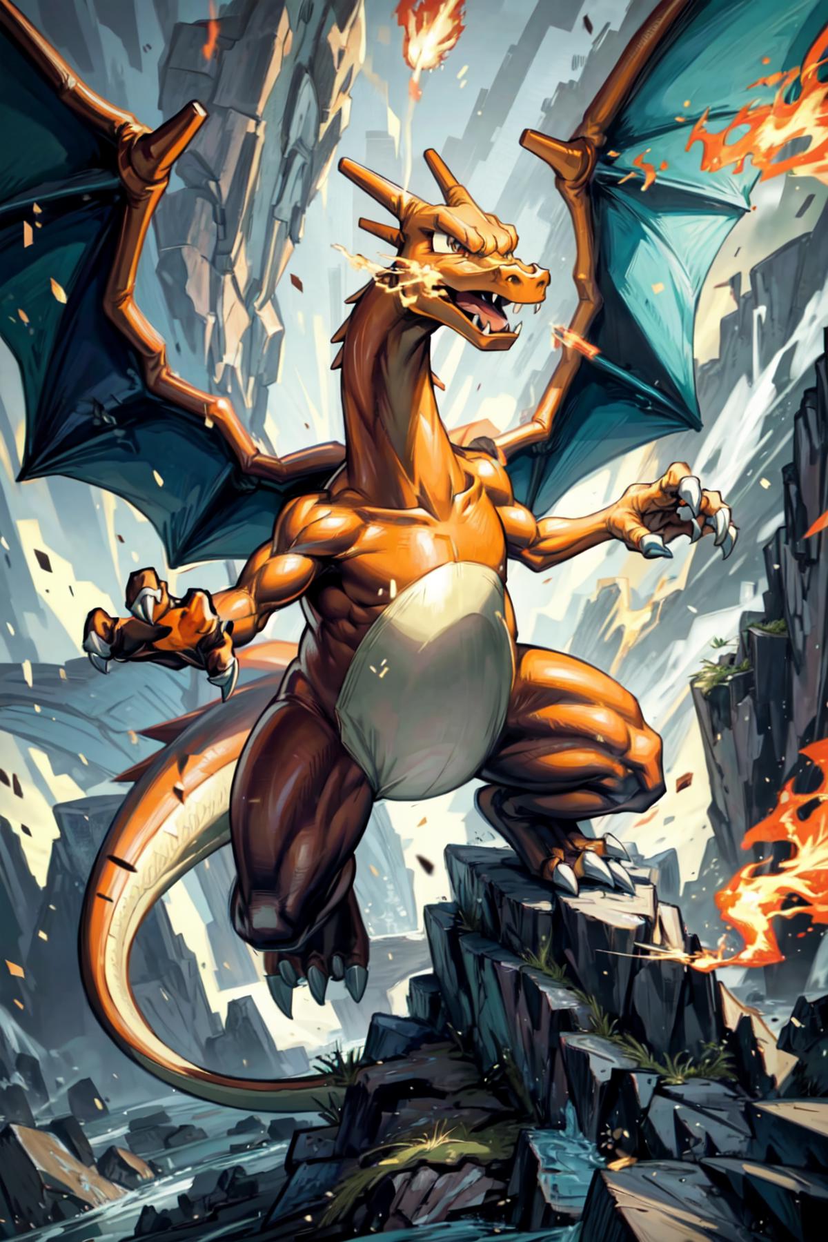 Charizard & Mega X Form (Pokemon) (Pokedex #0006) image by Kayako