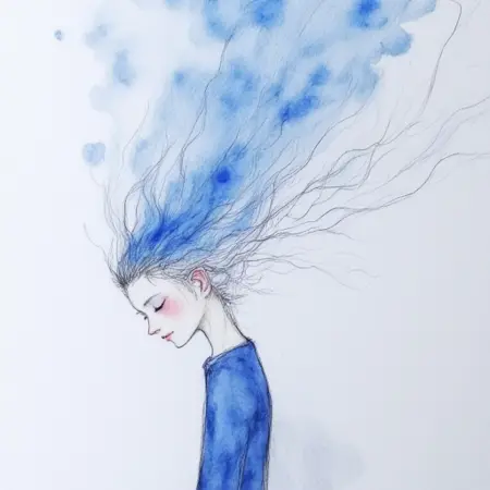 Blue Watercolor Dreamscape