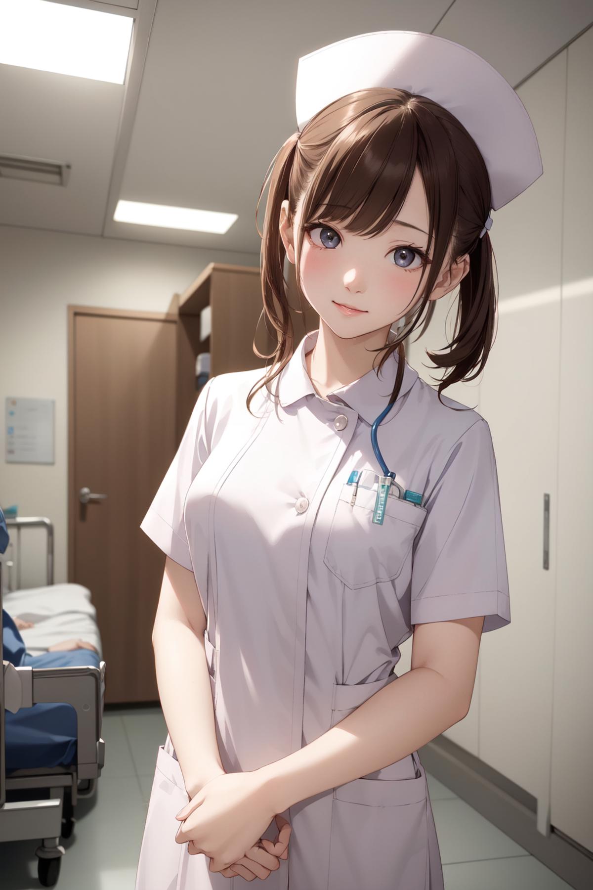 Nurse uniform, One-piece, Japanese style image by phageoussurgery439