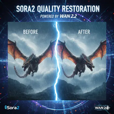 Sora2 Quality Restoration (Video image quality repair workflow)