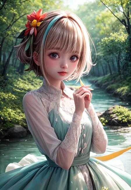 girl in a forest with floating flowers, river, puffy, puffy cheeks, cute,
vibrant colors, colorful art style, 
soft lighting, soft shadows, detailed textures, dynamic lighting,  
nice hands, perfect hands, 
<lyco:GoodHands-beta2:1.0> 
<lora:add_detail:1>