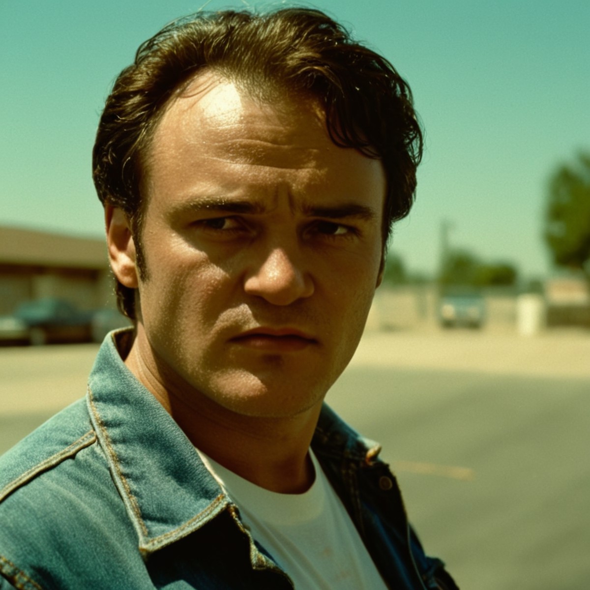cinematic film still of  <lora:Reservoir Dogs style:1>
Quentin Tarantino,Cinematic 1992 image focus of Cinematic 1992 imag...