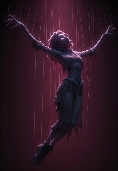 Puppet on strings