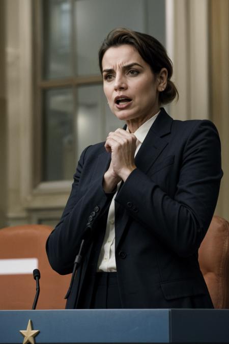 movie still, female politician, speech, angry expression, pointing a finger, at the Cuban congress, standing, podium, sharp focus, cinematic shot, (high detailed skin:1.1)
<lora:0more_details:0.5> <lora:ana_de_armas_joi_lora_v01:0.8> adajoi