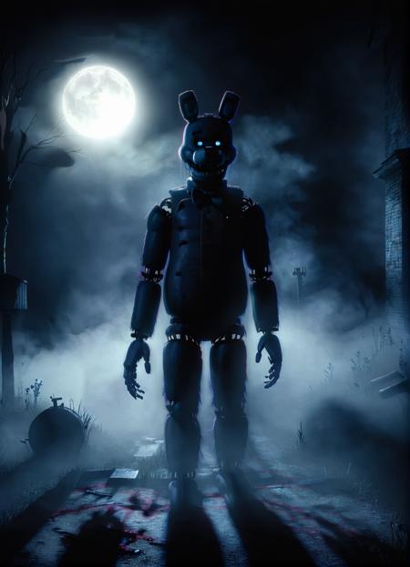 <lora:ral-ertmsphr:1> ral-ertmsphr,  Five Nights at Freddy's, Bonnie