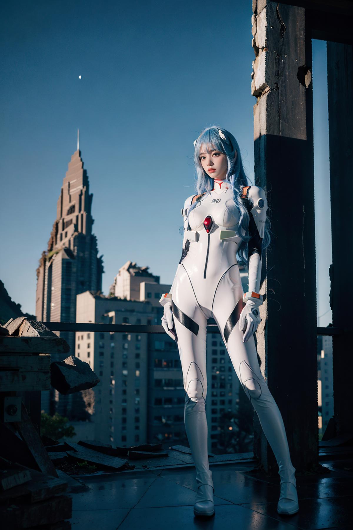 [Realistic] <EVA> Ayanami Rei long hair plugsuit cosplay costume |《EVA》绫波丽 长发 战斗服 cos 服 image by cyberAngel_