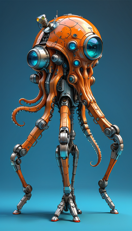 (cel-shading:2)+, (in ARTIST style:1.6), (masterpiece:1.7),
clear image, accurate picture, clear picture, precise image, focused image, Science fiction style, Science fiction,
(aquarium with octopus) on mechanical legs, science fiction, aquarium on mechanical legs focus, simple background, mecha
comic style, (ultra sharp focus:2), (thin lines:2),
(best quality:1.8),
<lora:Apparatus_-_Traction_City_Walkers_Vehicles:0.8>,