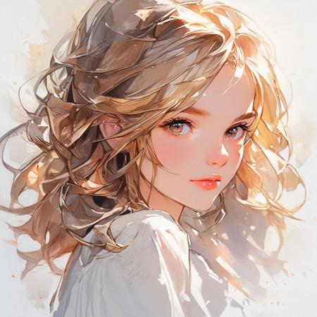 score_9, score_8_up, score_7_up, watercolor anime, 1woman, portrait, beautiful, hazel eyes, blonde