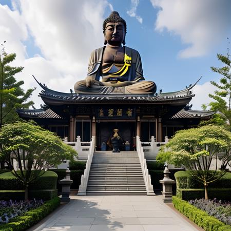 <lora:JJsChinese_ Buddhist_Temple:.7>, ((Chinese Buddhist Temple)),statue, indoor, detailed face,
((best quality)),((masterpiece)),((realistic)), , photorealistic, (Archviz),  sky, scenery, building, city, road, cloud, real world location, lamppost, tree, street, cityscape ,cloud , sidewalk, wood ,bush ,flower ,
