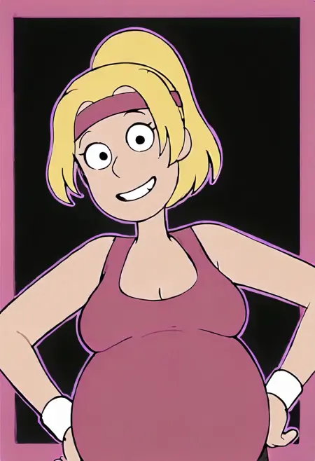 Preggo DVD Fitness Instructor Girl -- We Bare Bears