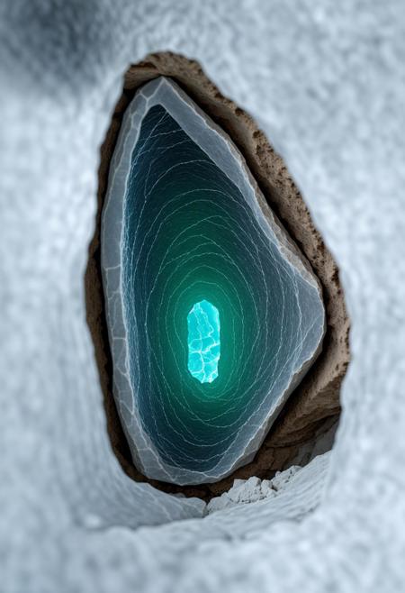 RAW photo, masterpiece, photorealistic, 8k, translucent stone, ethereal glow emanating from inside, portal to another world