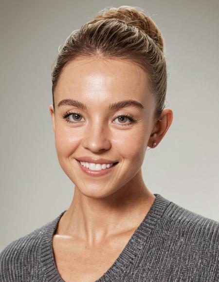 Create a high-resolution, hyper-realistic casual headshot of a celebrity, styled for a lifestyle magazine feature. The celebrity has a relaxed and approachable expression, exuding warmth and authenticity. Their gaze is friendly and engaging, with a thoughtful look that feels genuine and natural. The lighting is soft, warm, and inviting, with gentle shadows that highlight their features while creating an effortless, down-to-earth vibe. Their makeup is fresh and natural, enhancing their complexion with a glowing, healthy look, while the hair is styled in a simple, natural wayâwhether loose and flowing or in a casual, refined updo. The background is minimal, perhaps featuring natural elements like soft lighting, plants, or a neutral-toned environment that complements the lifestyle feel. The overall look should convey ease and elegance, capturing the subject in a relatable, genuine moment that fits the polished yet laid-back tone of a lifestyle magazine