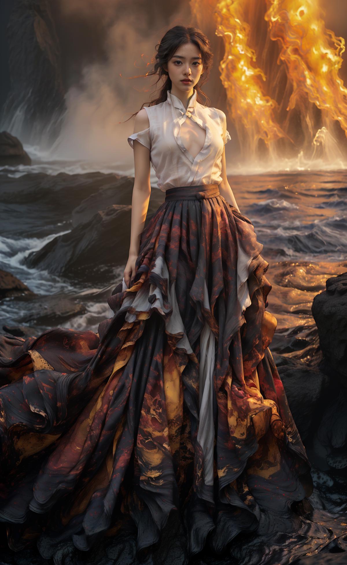 熔岩风格-lava dress image by SweetCake
