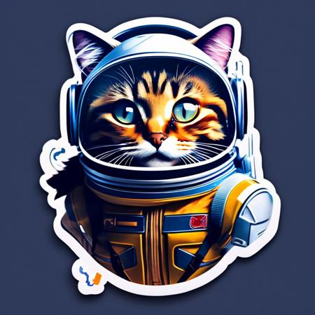 Astronaut cat, cinematic, epic scene,
,sticker,,stickers ,
,<lora:StickersRed21Config4WithTEV2:1>