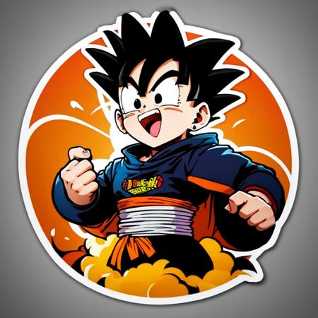 <lora:stickers:0.6> ((stickers)) dragon ball (high quality)