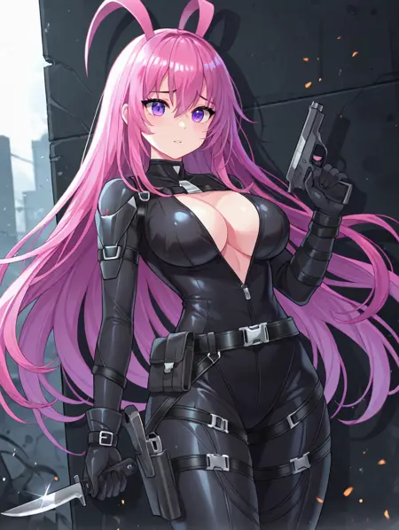 Soulworker / fighting bodysuit / shdowwhisper costume V2 暗影輕語V2