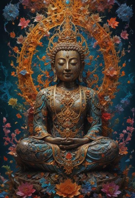 <lora:md2034:0.5> colorful, paint splatter,
poster_\(medium\), 
 Kuntuzangpo, the supreme source or ineffable buddhanature of all beings, sharing perfect compassion, bliss, wisdom, skill, and peace, throughout all universes and all times!
emblem,  (simple_background:1.3), symmetry,(no_humans:1.3),, (masterpiece:1.3), (best_quality:1.3), (ultra_detailed:1.3), 8k, extremely_clear, realism, (ultrarealistic:1.3),, insane details, intricate details, hyperdetailed, ultra detailed, extreme detailed, highest detailed, high_detail, colorful, beautiful, hdr, photorealistic, highres, ultra_high_res, photography, aesthetic, extremely_delicate,