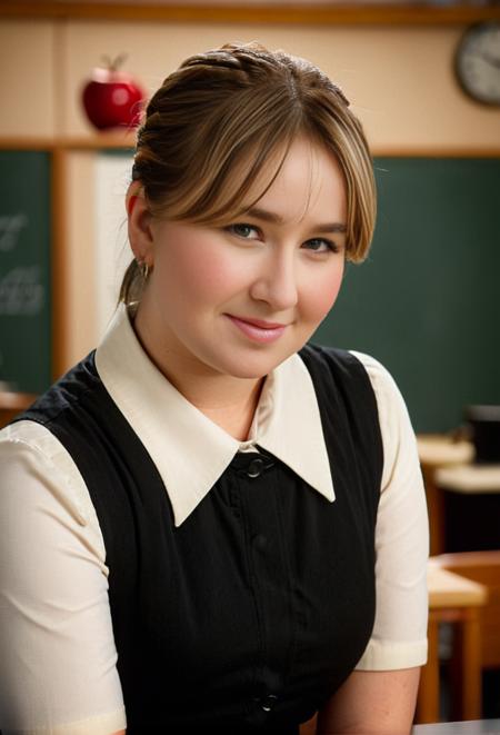 cinematic film still <lora:atkbunny:1> atkbunny as a schoolteacher . shallow depth of field, vignette, highly detailed, high budget, bokeh, cinemascope, moody, epic, gorgeous, film grain, grainy
