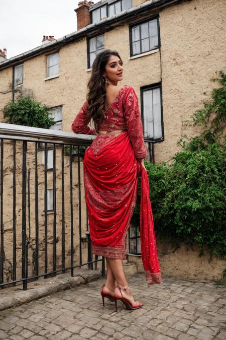 {high|low} angle, {front|side|back} view, candid, amateur, sexy beautiful flirty pakistani woman wearing embroidered {kameez|lehnga|saree} and high heels, thicc, shortstack, knowing smile, teeth, wedding makeup, jewellery, eyeliner, back_garden, london, england, (pavement:0.6), grass, patio, (house:1.2), window, brick wall, rattan furniture, dancing, dynamic pose
 <lora:english back garden_epoch_6:0.5>,<lora:add_detail:0.5>, focus on background, 
<lora:english house front_epoch_5:0.1>, (terraced houses:1.1), {Georgian|Victorian|Edwardian|30s Semi} house, {bay windows|} <lora:naughty_to_nice:-3>, <lora:real_skin:0.7> skin, <lora:add_sharpness:0.7>, RAW photo, 8k uhd, dslr, soft lighting, high quality, film grain, Fujifilm XT3, lr