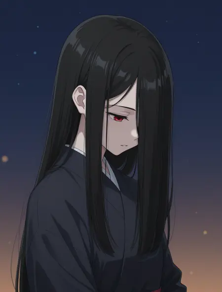 One length long hair