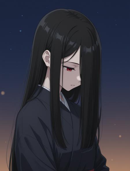 One length long hair V1