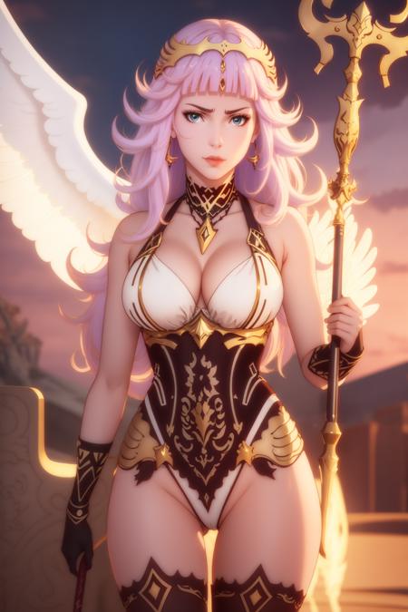 <lora:CREATED_ANIME_ShingekiNoBahamut_Sofiel_v01_dim8:1>sofiel \(shingeki no bahamut\), 1girl, angelic form, golden outline, holding staff, 64K, f1.2, 800mm, UHD, dynamic lighting