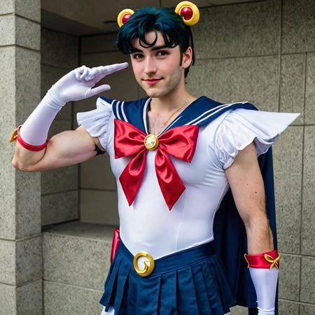 LSM a man dressed in a sailor costume Sailor senshi Serafuku