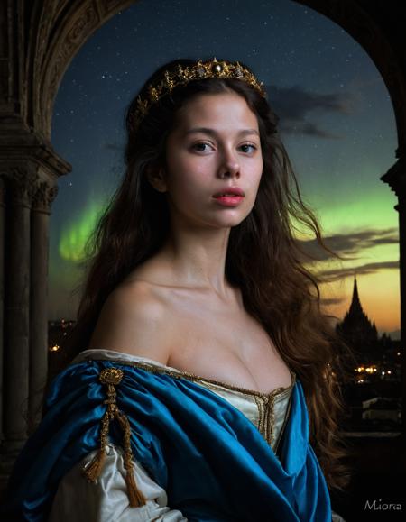 <lora:Aurora-1:1>,aurora-1,aurora,sky,city,, in the style of renaissance â inspired chiaroscuro, hyper â realistic portraiture, prompt .,nicolas mignard, old master influenced fantasy, portraitures with hidden meanings, dom qwek, art of burma,,