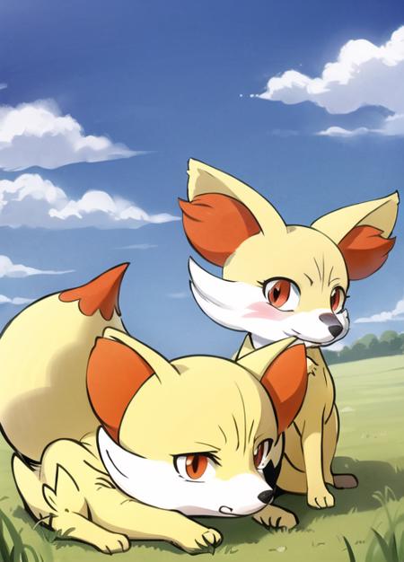 <lora:Fennekin-08:1>,fennekin,grass