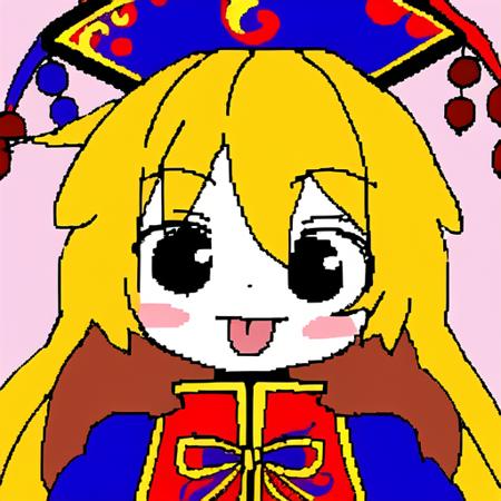 <lora:nft_v3.2:0.75>, nft, masterpiece, best quality, junko \(touhou\), face only