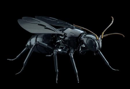 "A hyperdetailed cinematic rendering of a mechanical grimdark evil insect, rendered in Unreal Engine 5. The insect is composed of dark, robust metal, with elongated, tapered body segments reminiscent of a real insect. Its legs and antennae are a lighter color, made of a contrasting material like plastic or rubber, adding realism and visual interest. The insect is oriented towards the right side of the image, poised for movement against a black background, emphasizing its dominance. The design is intricate, with visible joints and segments that mimic the structure of a real insect, showcasing handcrafted precision and lifelike details. Rendered in 4K HDR, with sharp lines, stunning colors, and harmonious tones. The composition is impeccable, with captivating lighting, balanced editing, and a creative angle, trending on ArtStation, CGSociety, Behance, and Pinterest. Inspired by the styles of Raphael, Houdini, and Grammer Effect, with vivid emotions and a powerful message. The mechanical insect’s design evokes a sense of industrial menace and futuristic intrigue, making it a striking focal point in the image."