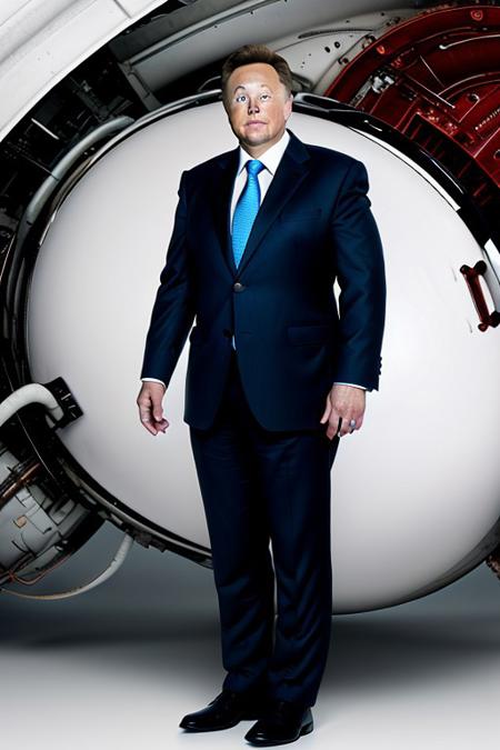 Man in suit full body portrait elon-gate-moon-musk